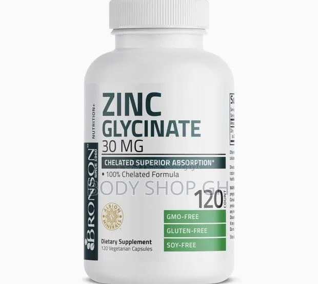 Bronson Zinc Glycinate 30mg Chelated Superior Absorption 100% Formula · Photo 1