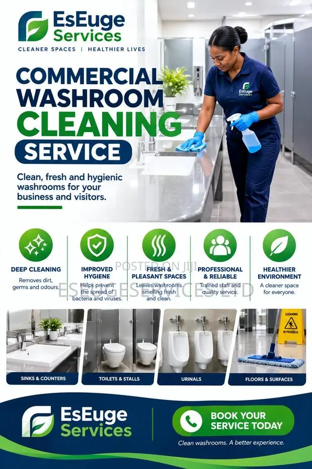 Commercial Washroom Cleaning Service – EsEuge Services · Photo 1