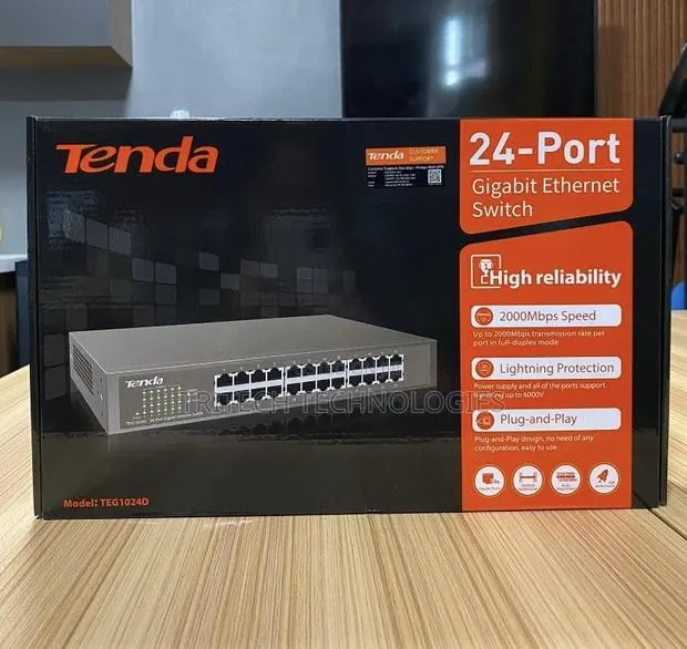 Tenda 24port Gigabit Unmanaged Switch Teg1024d · Photo 1