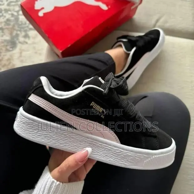 Puma Suede Xl Ps Pink Black and White Back · Photo 1