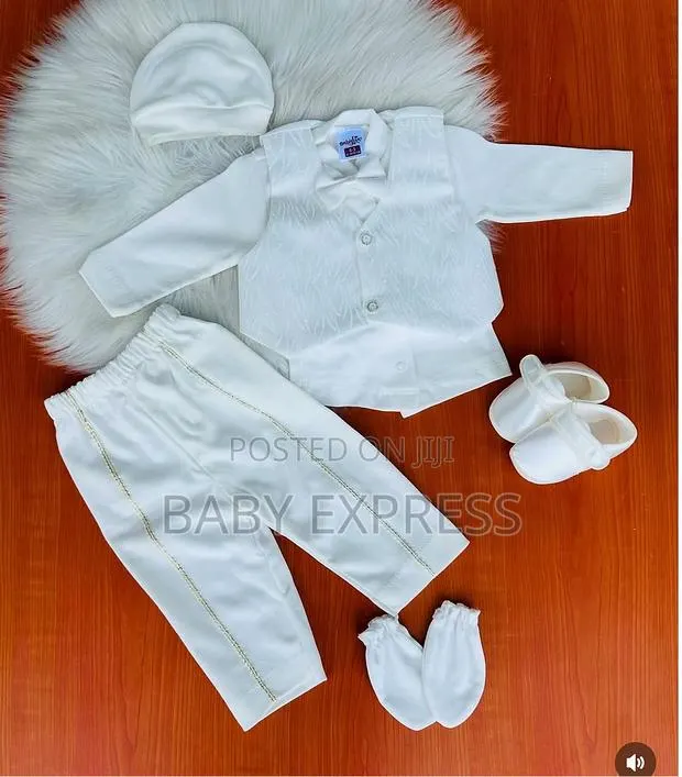 Newborn Christening Naming Ceremony Suit - Full 5-Piece Set · Photo 1