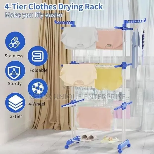 Collapsible 4 Layer Cloth Hanger,Small Room Friendly · Photo 1