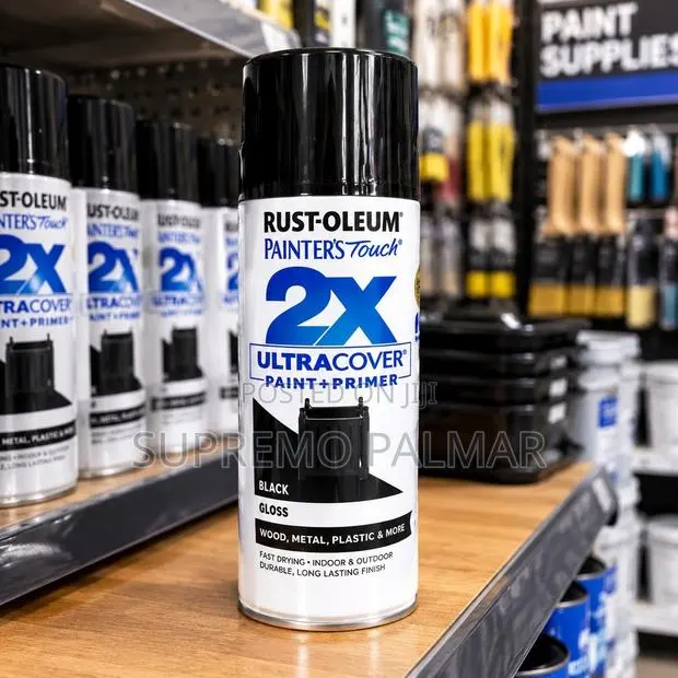 Painter’s Touch 2X 12oz – Gloss Black Paint & Primer Spray Paint · Photo 1