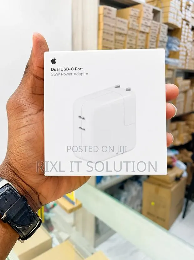 Apple 35W Dual USB-C Fast Charger Original Power Adapter – Brand New · Photo 1
