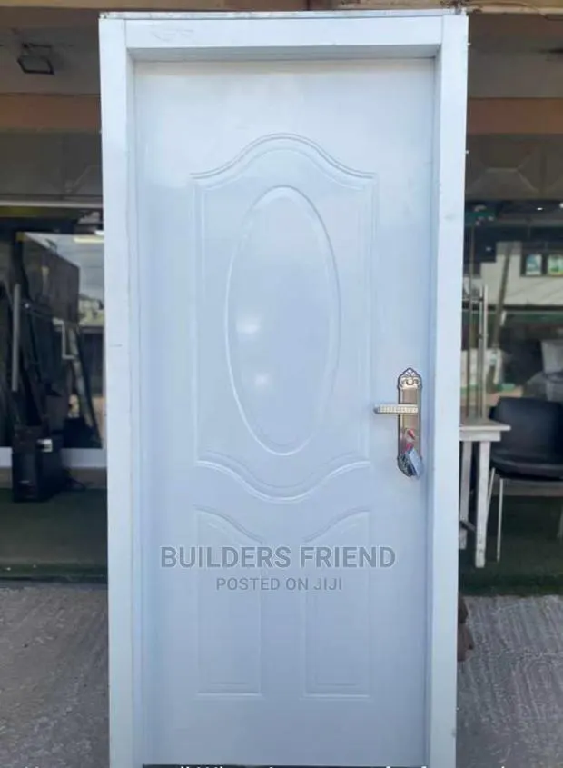 White Laminated Wooden Doors+Handles+Frame Keys Set · Photo 1