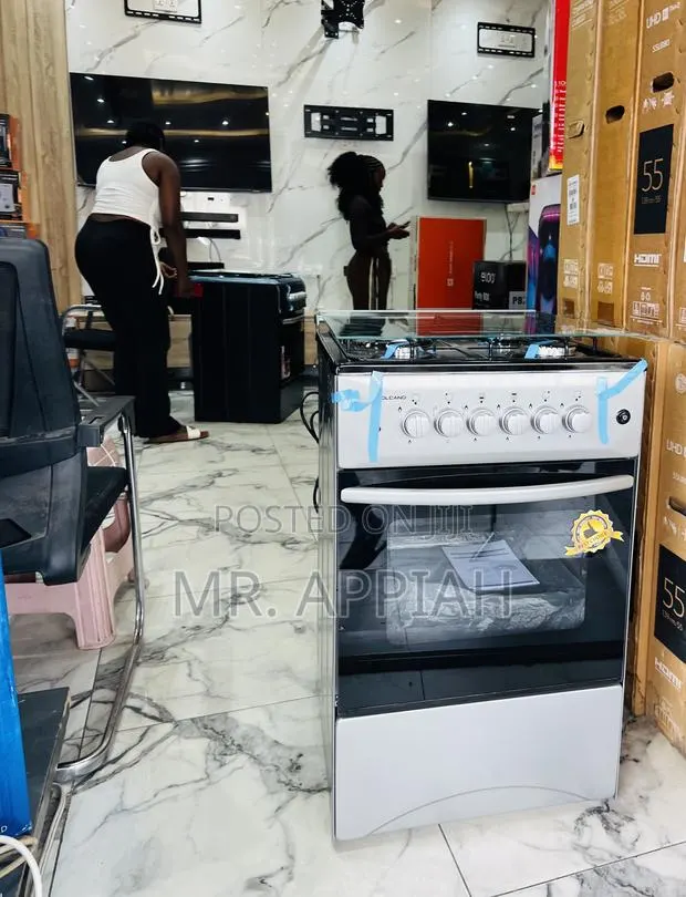 Brand New Volcano 50x50 Freestanding 3 Gas With 1 Electric Cooker,Gray · Photo 1