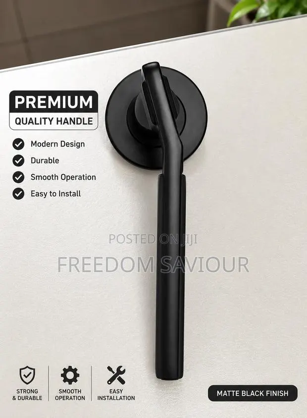 Premium Matte Black Door Handle · Photo 1