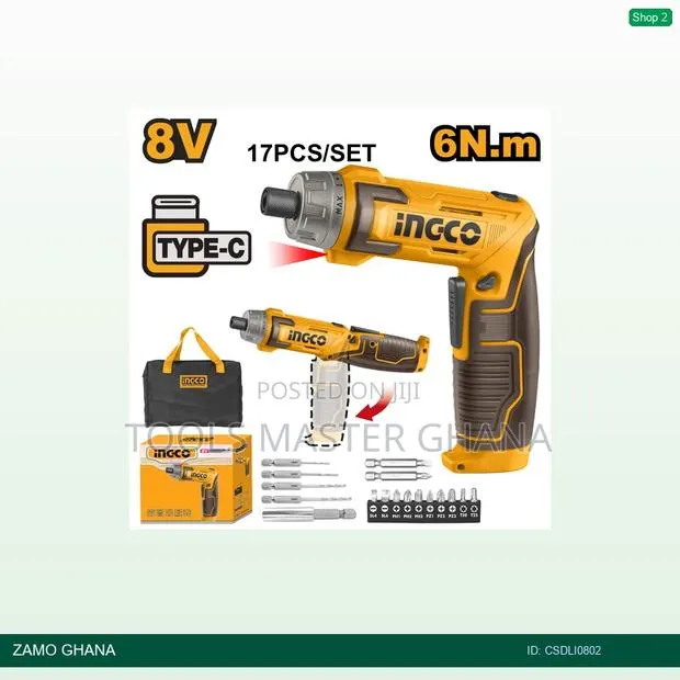 Lithiumion Cordless Screwdriver 8v - Csdli0802 · Photo 1