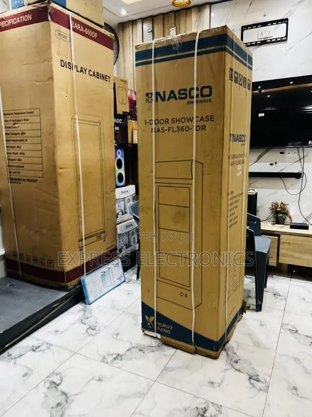 Ultra Sleek Modern Nasco 298 LTRS Display Fridge-Nas-Fl360-1dr · Photo 1