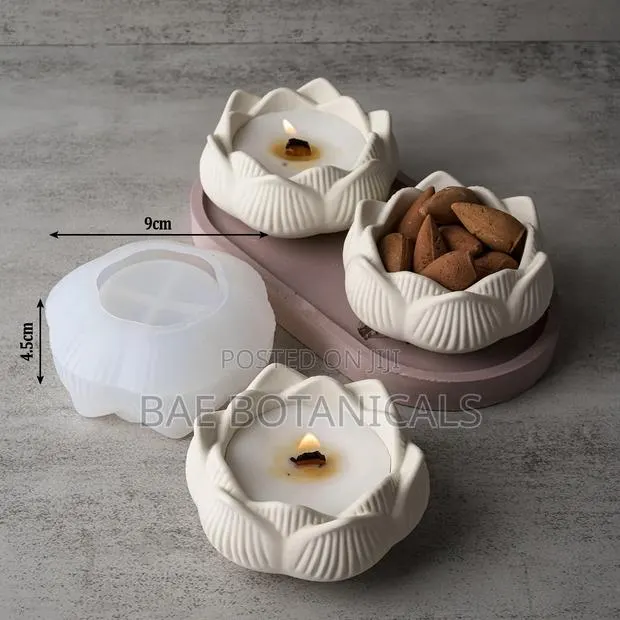 Open Flower Gypsum Jar Mold · Photo 1