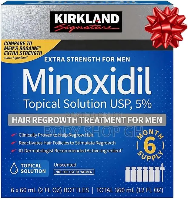 Extra Strength Kirkland Minoxidil 5% / Full Pack / 6 Bottles · Photo 1