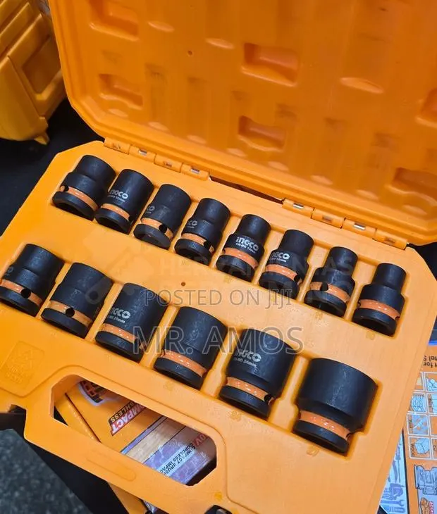 14 Pcs 10mm-27mm 1/2"Dr. Impact Socket Set Hkissd12141 · Photo 1