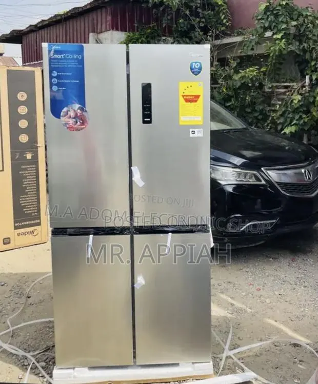 Order Affordable Midea Side by Side 4 Door Refrigerator(Gray). · Photo 1
