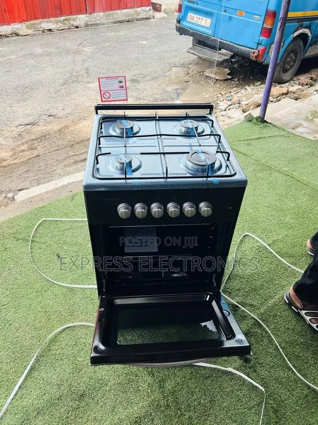 Shop the New Black Gas Cooker Oven Black 50/50 4burner · Photo 1