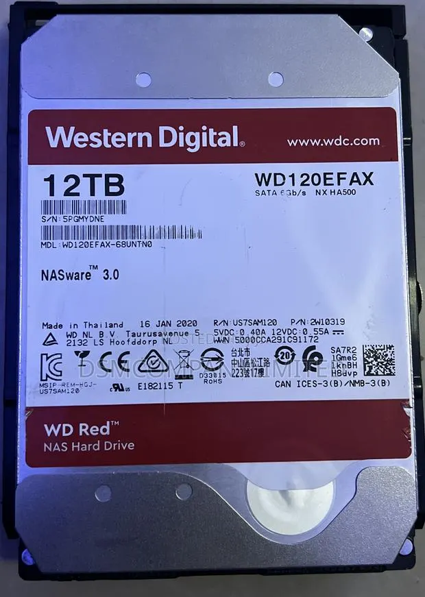 12TB Western Digital HDD NAS Drive · Photo 1