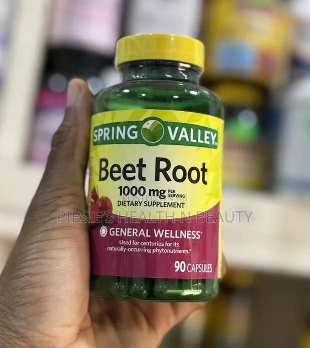Spring Health Valley Beet Root Dietary Supplement, 1000 Mg, 90 Count · Photo 1