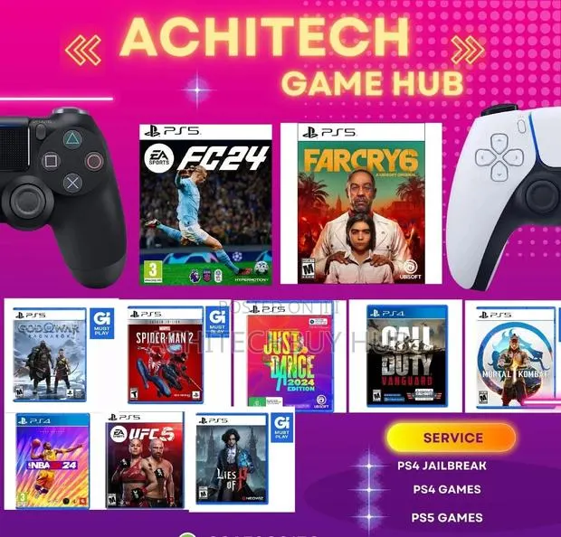 Achitech Game Hub PS4 PS5 Games