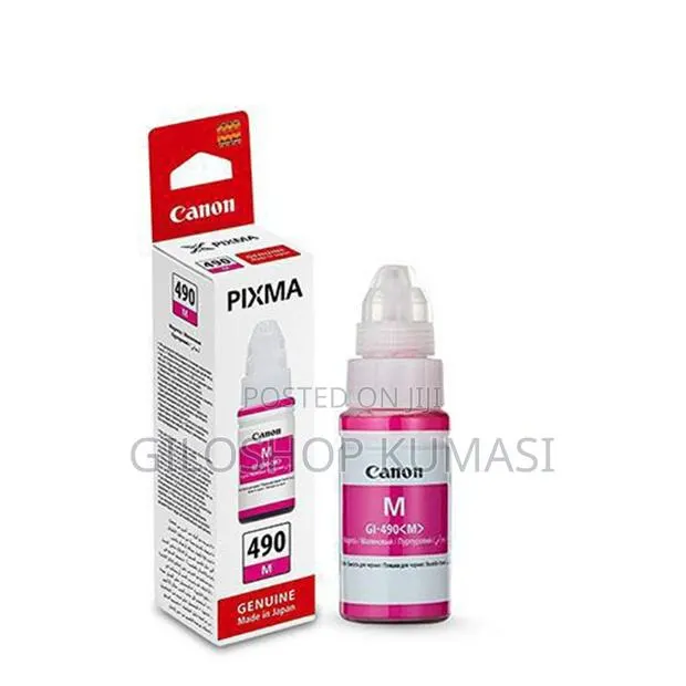 Canon Original Ink Cartridge Gi-490 Pgm Gi490pgm Magenta · Photo 1