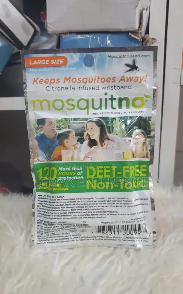 Mosquitno Citronella Infused Wristband Non-Toxic Repellent Band · Photo 1