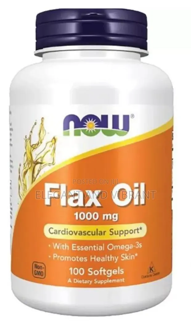 Now Foods Flax Oil 1,000 Mg 100 Soft Gels · Photo 1