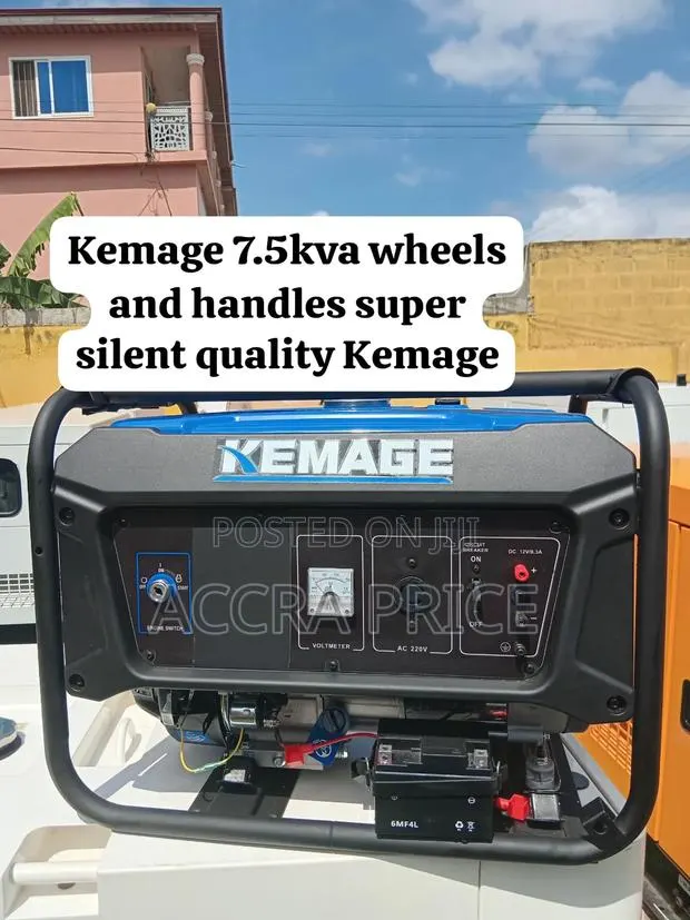 Kemage 7.5kVA Portable Generator With Wheels and Convenient Handles · Photo 1