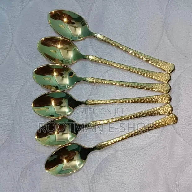 Premium Golden Stainless Steel Spoons Set (6pcs) · Photo 1