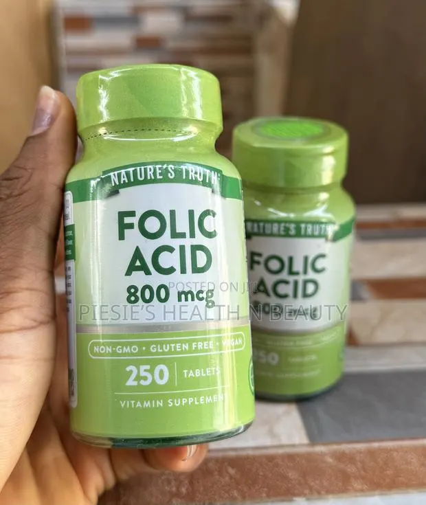 Nature's Truth Folic Acid | 800 McG,250 Tablets |Vegan, Non-Gmo, 250s · Photo 1