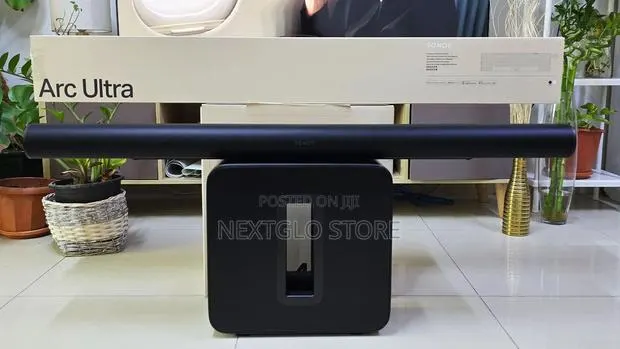 Sonos Arc Ultra Soundbar Black With Two Era 300 Speakers Subwoofer · Photo 1