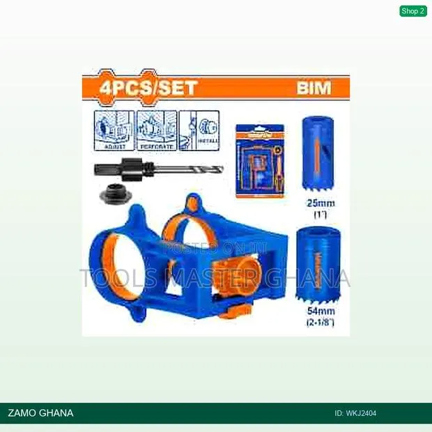 4pcs Door Lock Installation Hole Saw Set With Plastic - Wkj2404 · Photo 1