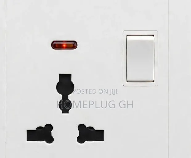 ANLANG F1 Single Socket With Switch + Neon – White (F1-W-06) · Photo 1