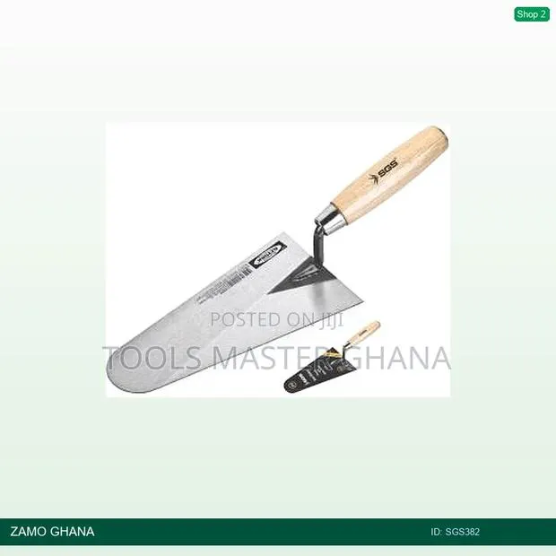 Plaster and Brick Trowel 180mm Wooden Handle - Sgs382 · Photo 1