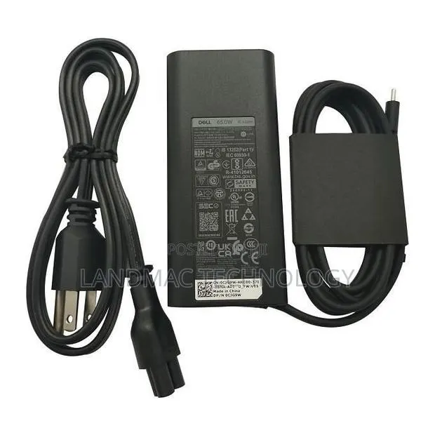 Dell Laptop Charger 65w Usb Type-C Ac Power Adapter · Photo 1