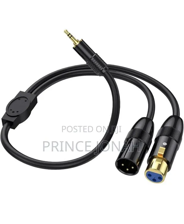 Lokeke XLR to 3.5mm Y Splitter Cable, TRS Stereo Male to Two XLR Male · Photo 1