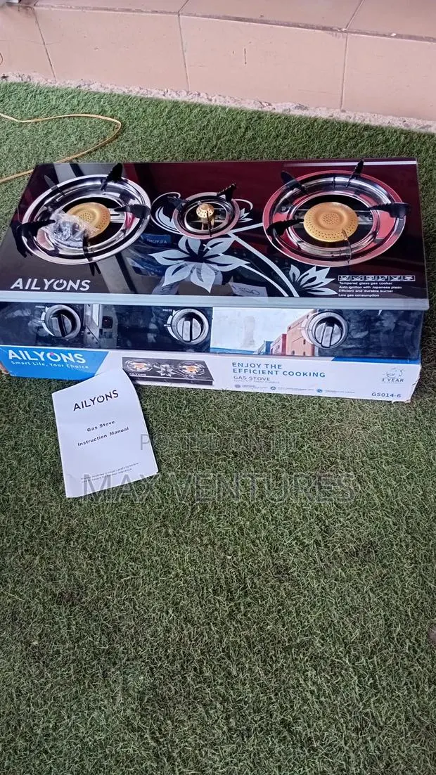 Ailyons 3in1 Table Top Gas Stove – Elegant Kitchen Upgrade 3 Gas Stove · Photo 1