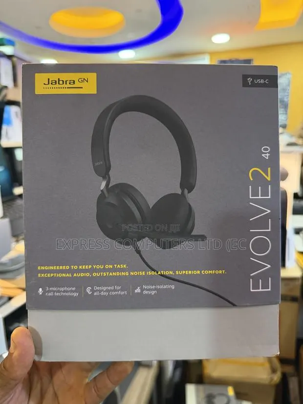 Jabra Evolve2 40 Wired Stereo Noise-Cancelling Headset & USB-C From Uk · Photo 1