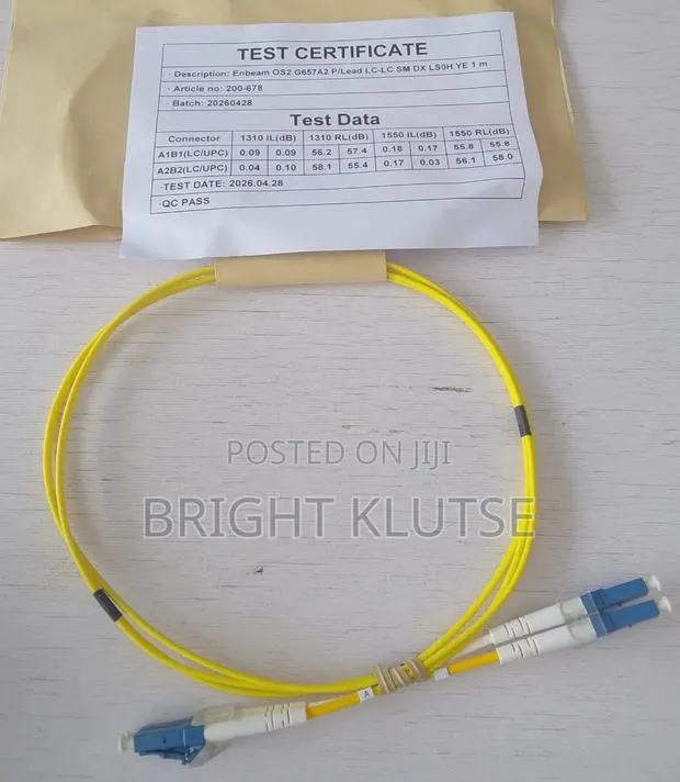 Enbeam OS2 Fibre Patch Lead Yellow · Photo 1