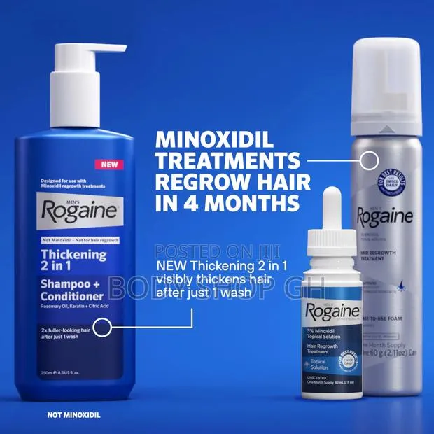 Rogaine Minoxidil Set - Rogaine Oil + Foam + Shampoo With Conditioner · Photo 1