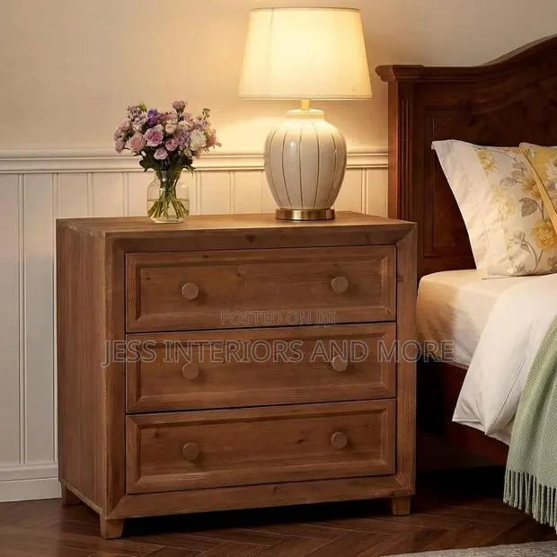 Nightstand With 3 Drawers, 31.5 Inch Wide · Photo 1