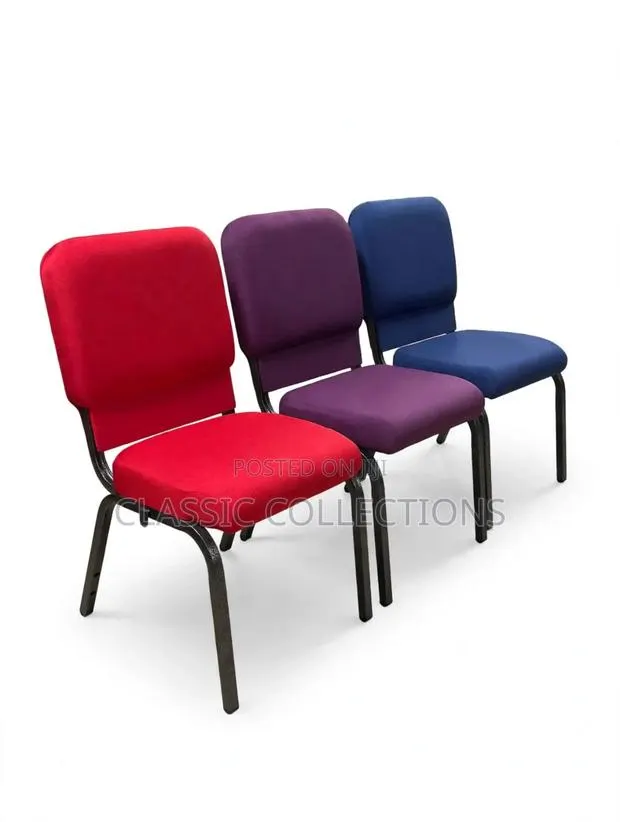 Padded Church Chairs/ Auditorium Chairs- Heavy Duty Metal Frame · Photo 1