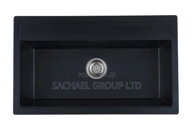 Quartz Kitchen Sink Black 20x18x 8 Single Bowl · Photo 1