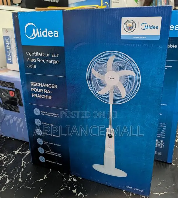 Midea Rechargeable Standing Fan · Photo 1
