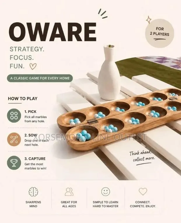 Oware Wood Game · Photo 1