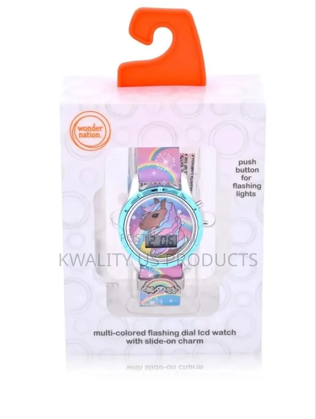 Wonder Nation Girls Unicorn LCD Watch With Rainbow Charm · Photo 1