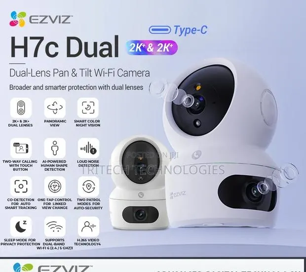 Ezviz 3mp H7c Dual-Lens Pan Tilt Wi-Fi Camera · Photo 1