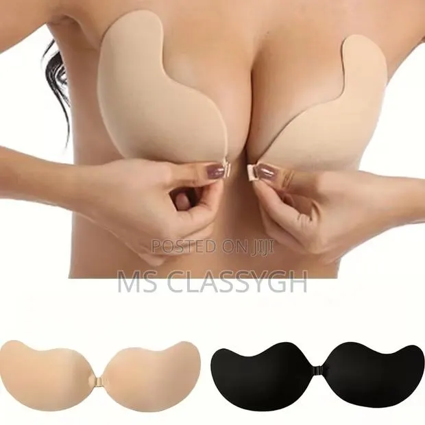 Strapless Adhesive Bra, Sexy Cleavage-Enhancing Backless Bras - Black · Photo 1