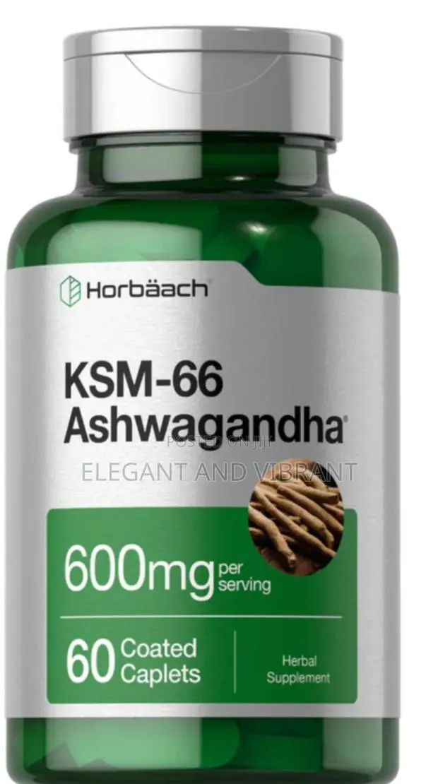 Ksm-66 Ashwagandha 600mg | With L-theanine | 60 Coated Caplets · Photo 1