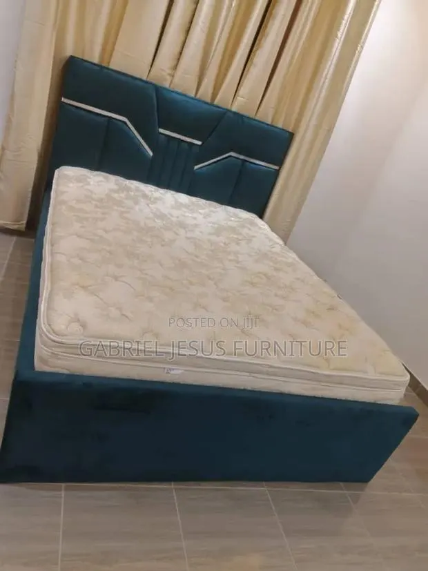 Cozy Double Bed Frame With Mattress for Delivery · Photo 1