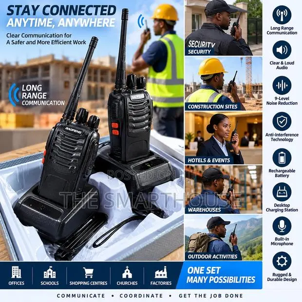 Smart Two-Way Walkie Talkie Set — Long-Range Communication · Photo 1