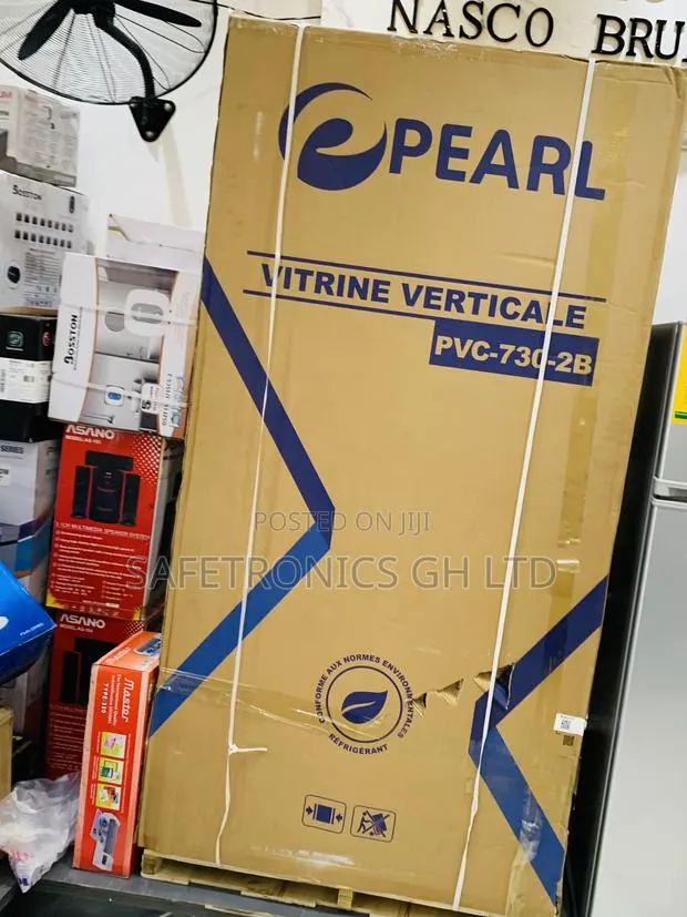 Lastest Glass Pearl PVC-730 Double Door Display Fridge · Photo 1