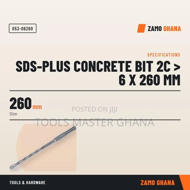 SDS-Plus Concrete Bit 2C > 6 X 260 Mm - 053-06260 · Photo 1